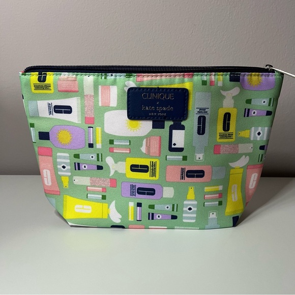 Clinique x Kate Spade Cosmetic Makeup Bag With Clinique Moisture Surge 100h Mini - Picture 4 of 8